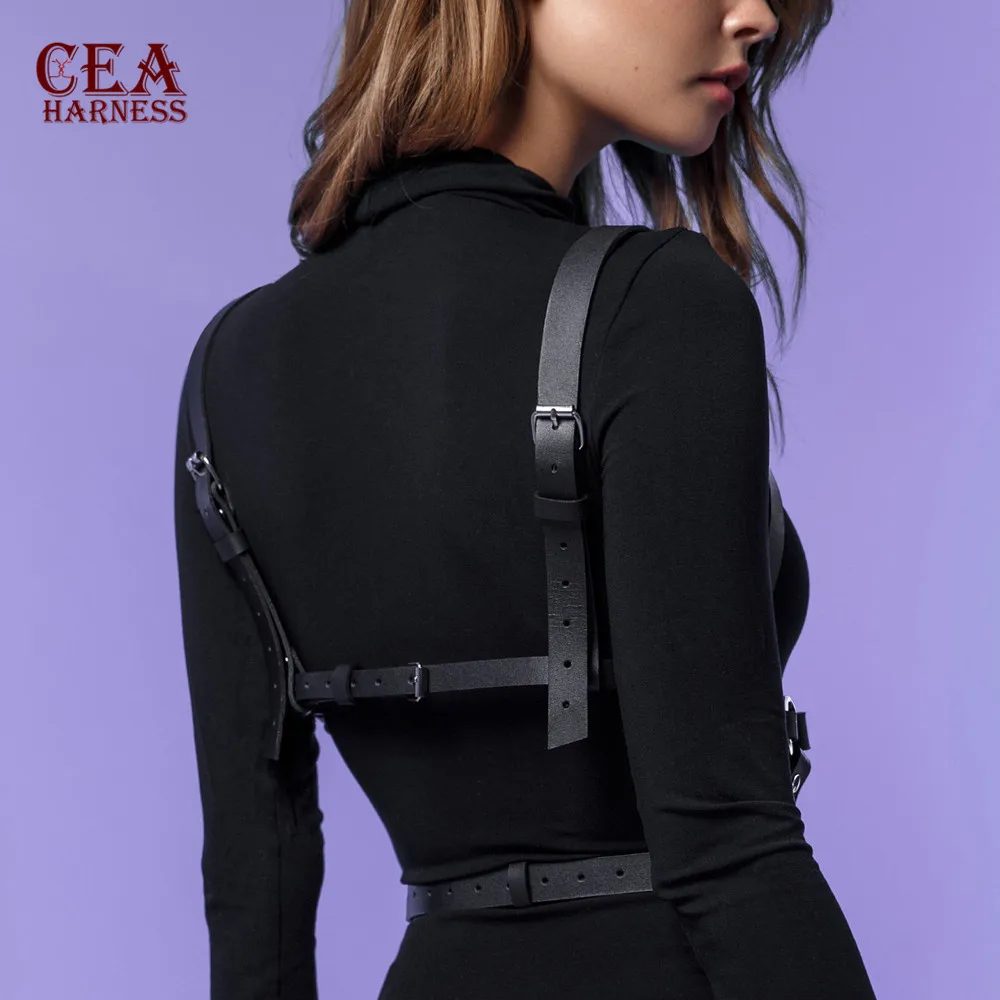 CEA. Жгут, Модный женский бандаж, секс игрушки, бандаж, бюстгальтер, пуш-ап, укороченный топ, клетка, ремень, нижнее белье, регулируемый, 5z