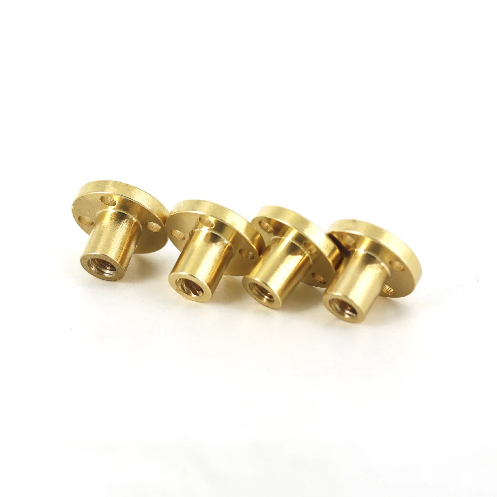 T6 nut trapezoidal screw brass copper lead 1mm 2mm 4mm 6mm 12mm 1pcs