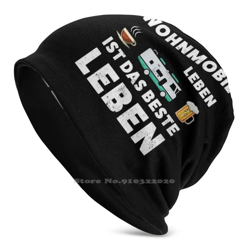 Das Wohnmobil Leben Ist Das Beste Leben! Berretto Lavorato A Maglia Sottile Unisex 3D Cappelli Fai Da Te Wohnmobil Wohnwagen Camp Camping Van Van Wohn