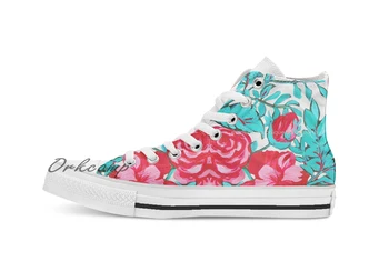 

Rosy Apple Custom Casual High Top lace-up Canvas shoes sneakers Drop shipping