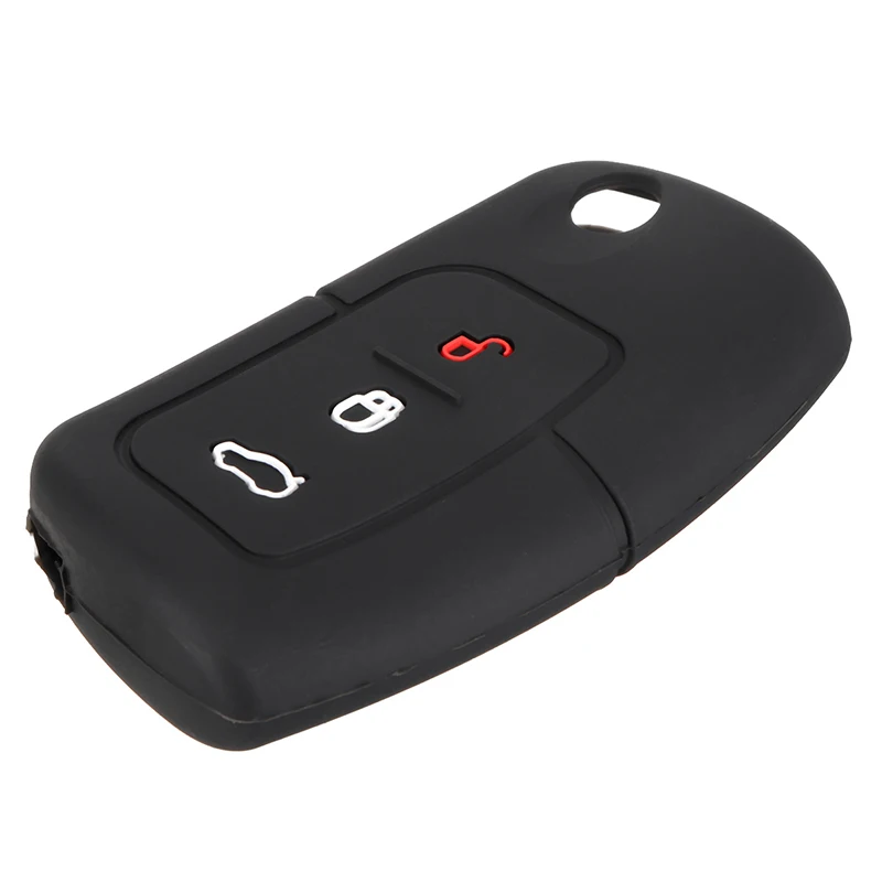 For Ford Fiesta Focus Mondeo Falcon C-Max Eco Sport 1pc Durable Silicone Key Case Cover Dedicated Car Key Protector Mayitr