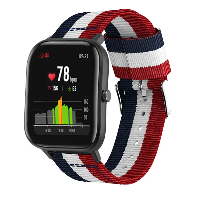 Нейлоновый ремешок для часов Garmin vivoactive 3 замена 20 мм для Xiaomi Huami Amazfit GTS Bip BIT PACE Lite Молодежные ремешки на запястье