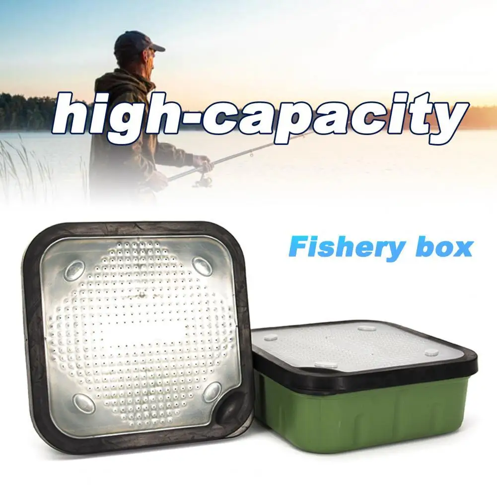 Lure Case Large Capacity Breathable Green Waterproof Fishing Lure Portable Bait Storage Box Multi-purpose Mixed Tray for Outdoor