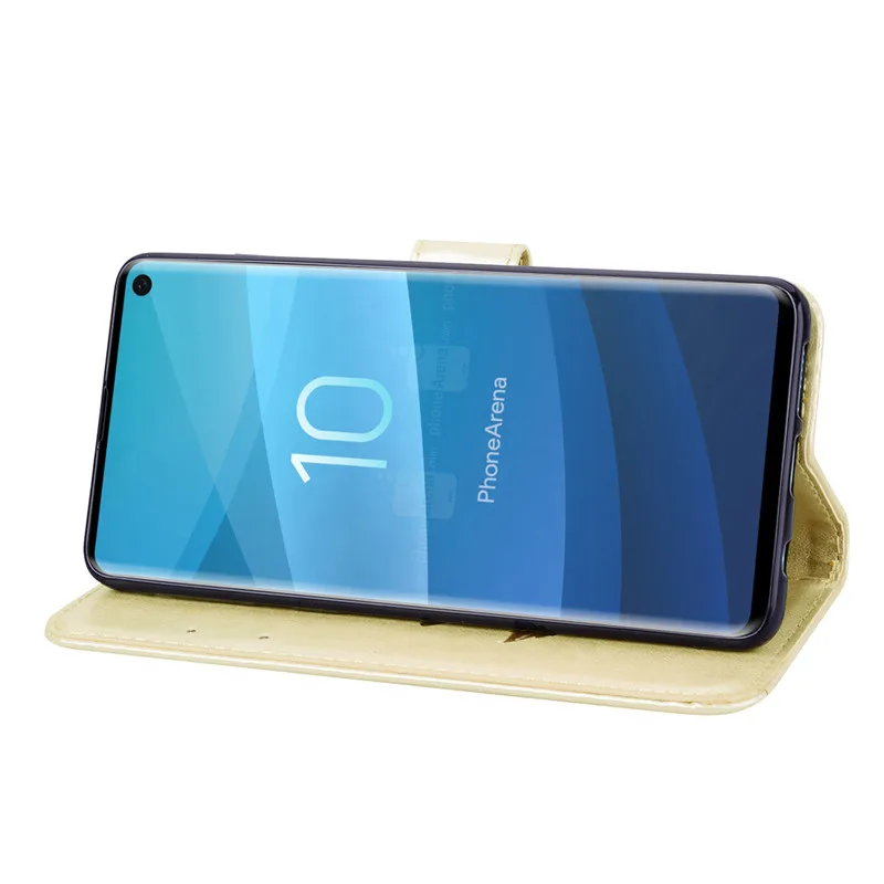 Кожаный чехол-портмоне для samsung Glalxy S10 Lite S9 S8 A6 A8 плюс J4 J6 S3 S4 S5 S6 S7 Edge чехол с откидной крышкой с тиснением с цветочным узором