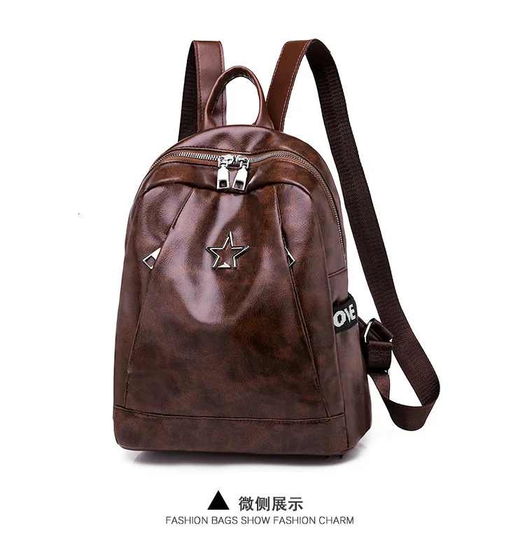 Vintage School Bags For Teenagers Teenage Girls Mochila Feminina Backpacks Leather Women Backpack Girl Schoolbag Bagpack
