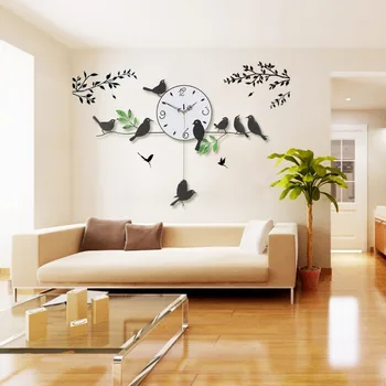 

Modern minimalist living room wall clock creative clock European pastoral clock mute quartz clock personality wall watch WY5