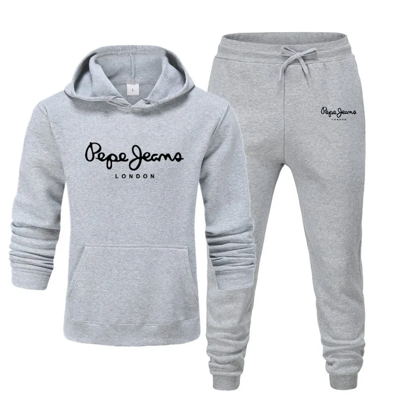MensSportswear толстовки тренировочные штаны костюм для бега спортивная одежда белый принт Удобная спортивная одежда модная одежда большого размера новинка