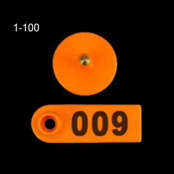 

100PCS Digital Number Livestock Cow Cattle Ear Tag Animal Ear Tag Applicator U90A