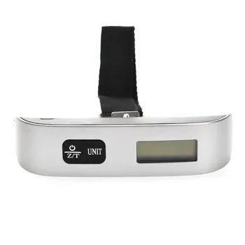 50kg/110lb Digital Electronic Luggage Scale Luggage Scales Portable Hanging Suitcase Scale Handled Travel Bag Weighting 5