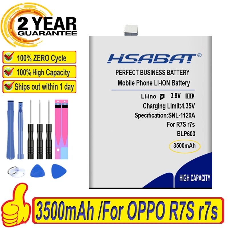 Топ бренд 100% Новый 3500mAh BLP603 Аккумулятор для OPPO R7S r7s R7SM R7st батареи + Бесплатные