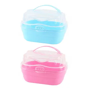

Hamster Transport Box Portable Small Pet Carrier Case Vacation House for Mouse