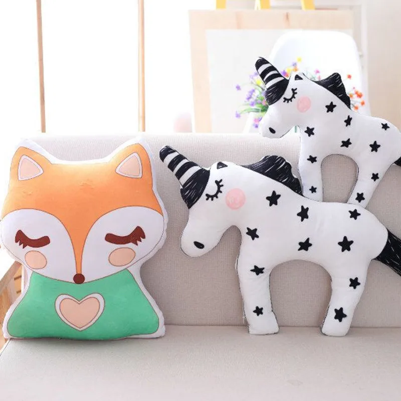 

35-55cm Kawaii Plush Stuff Horse Unicorn Fox Plushie Toys Stuffing Animal Kids Toys for Kids Girls Boys Birthday Christmas Gift