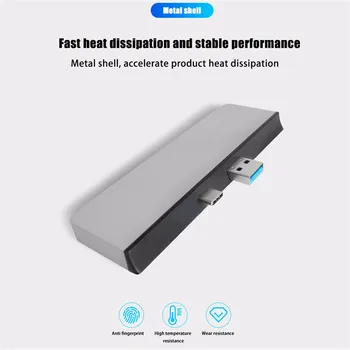 

Docking station for Surface Pro 7, with HDMI, 2 USB 3.0 ports, USB C sync port, micro USB port，SD/TF Card Reader