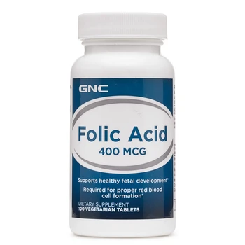 

Free shipping folic acid 400 mcg/100 tablets supports healthy fetal development