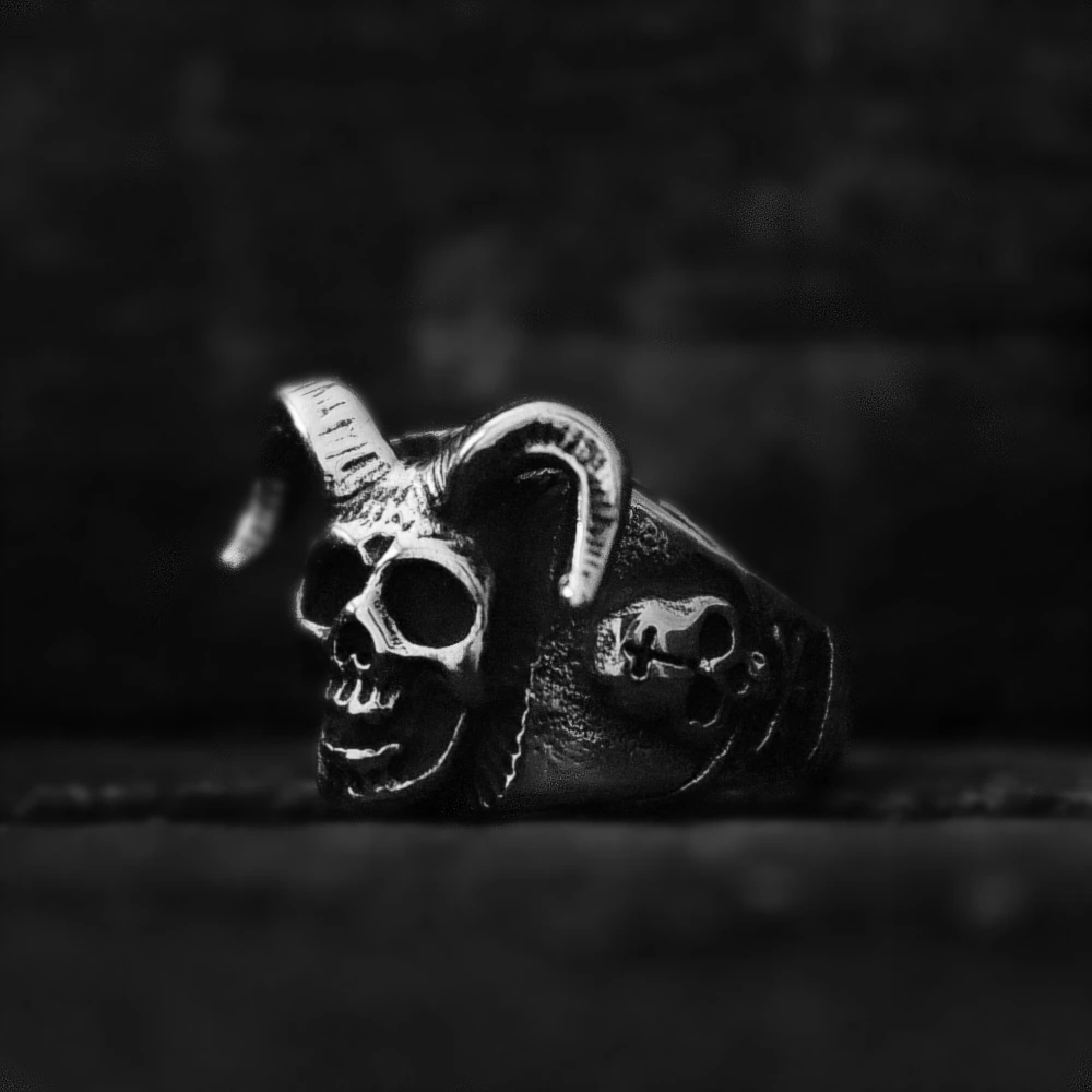Мужские Винтажные кольца с крестом Azazel сатанинский череп панк дьявол в готическом стиле кольцо из нержавеющей стали байкерские ювелирные изделия
