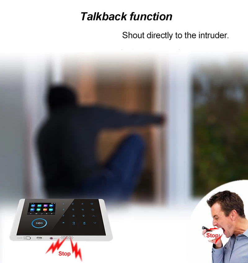 Интеллектуальная автоматическая беспроводная охранная сигнализация Wi-Fi+ GSM+ GPRS Поддержка APP управления для дома и личного