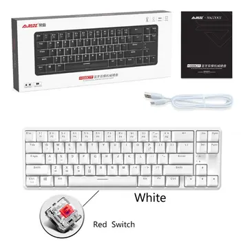 

Wired Bluetooth 68 Keys with Anti-ghosting Design Mechanical Keyboard for Ajazz
