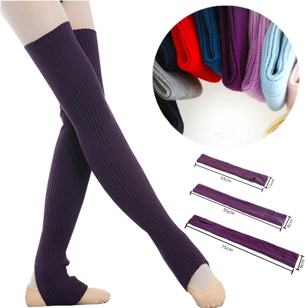 

Girls Women Warm Up Leggings Ballet Tights Length 43cm/55cm/75cm Stretch Footed Gymnastics Long Latin Yoga Stockings DS066