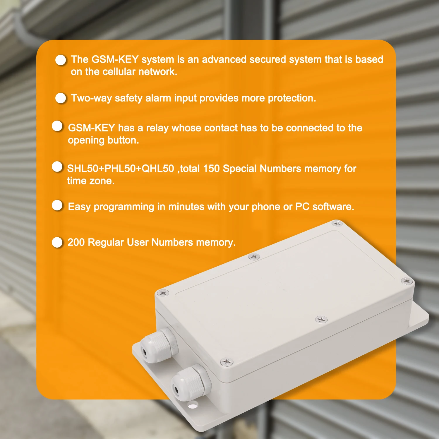 

GSM-KEY-ADC200 GSM Gate Opener Remoter Automatic Door Remote Controller GSM Key Access Controller for Sliding Gate
