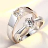 2Pcs/set Classic Couple Wedding Engagement Ring Crystal Elegant Ring Women Valentine Day Gift Cubic CZ Ring Wholesale ► Photo 2/6