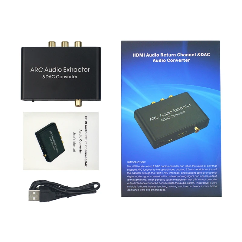 Преобразователь AIXXCO HDMI ARC DAC переходник аудиообратный канал Цифровой Оптический