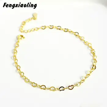 

Fengxiaoling 2020 New Arrivals 100% 925 Sterling Silver Simple Hollow Heart Charm Bracelets For Women 925 Silver Jewelry