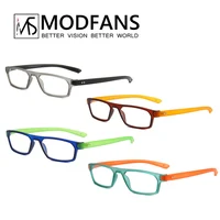 Reading Glasses For Men/Women Rectangular Mix Color Frame Rectangular Presbyopic Spring Hings With Diopter +1 +1.5 +2 +2.5 +3 1