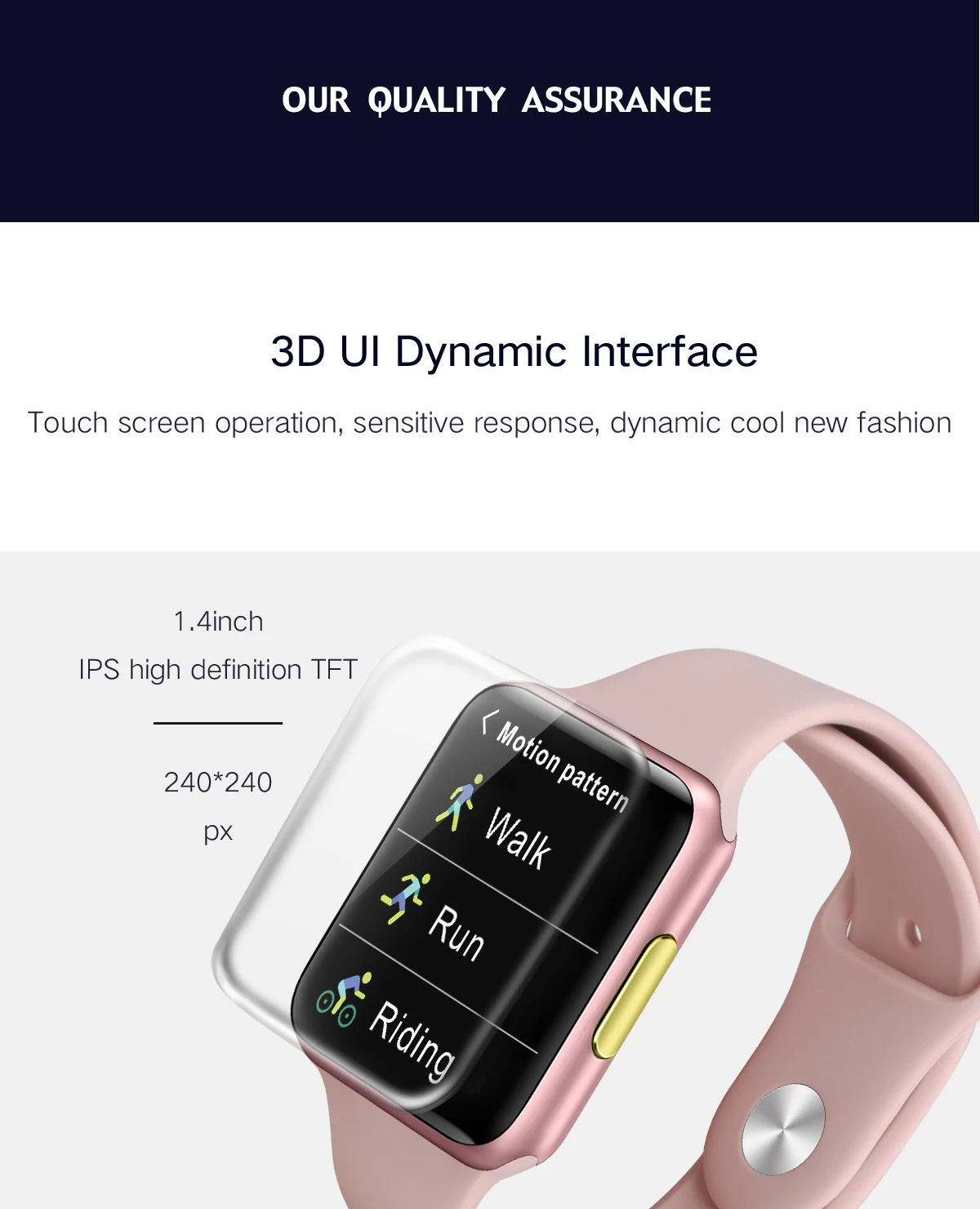 Смарт-часы E06, умные часы для женщин, IP68, водонепроницаемый, модный фитнес-трекер с ЭКГ, пульсометром для Iphone, Android, VS IWO 8