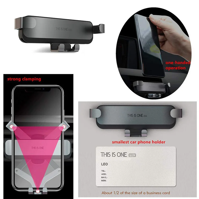Универсальный с вентиляционными отверстиями автомобильный держатель Gravity Auto-Grip металлический автомобильный держатель телефона Подставка для телефона в автомобиль для iPhone X samsung