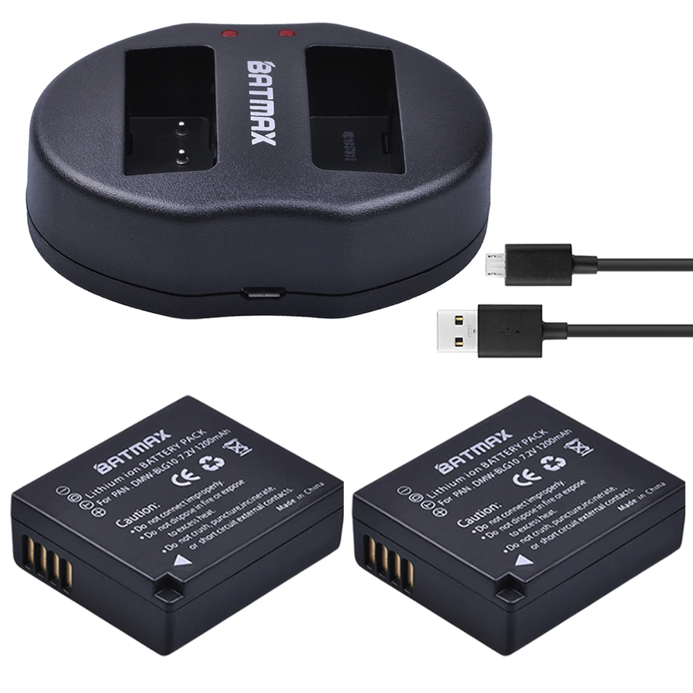 Комплект из 2 предметов Аккумулятор для камеры с разъемом USB и двойным зарядным