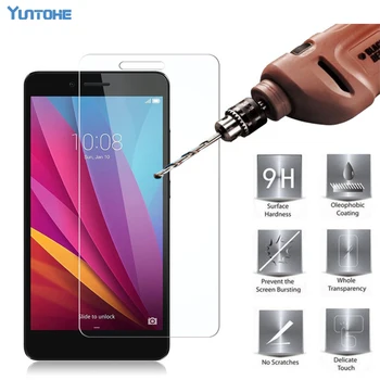 

9H Premium Tempered Glass Screen Protector For Huawei Honor 5X/5/5S/7plus/7i/U9508/GX1 Protective Film Cover Case 100pcs/lot