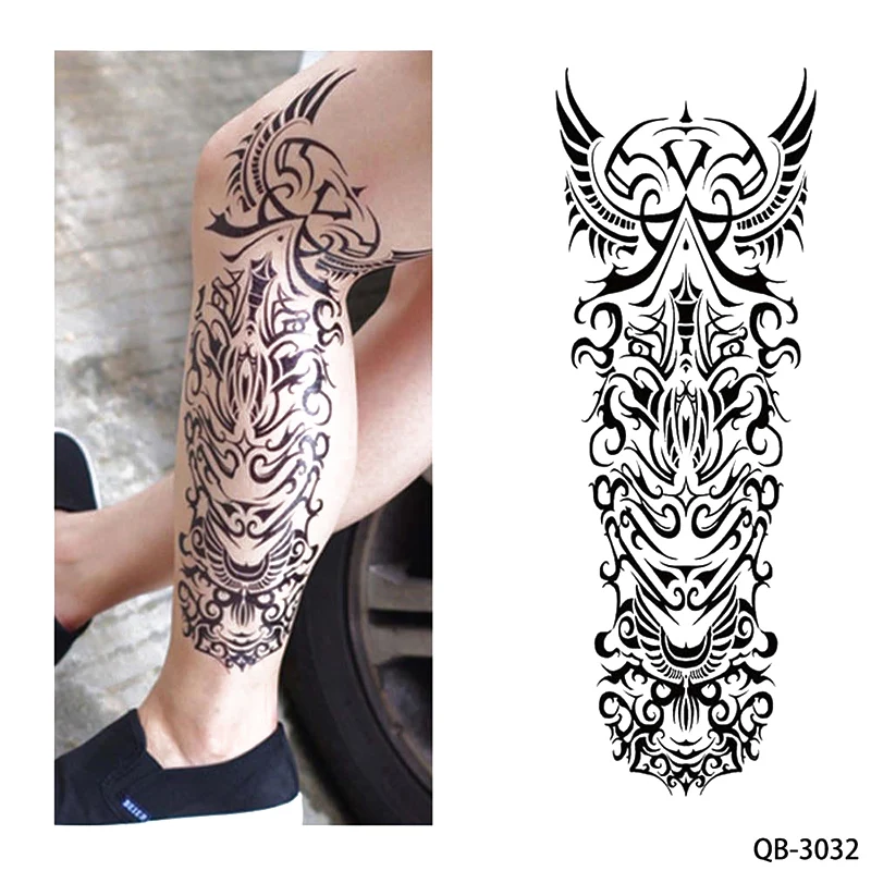 Full Arm Sticker Style Big Large Temporary Waterproof Full Flower Arm Tattoo Sticker Decal Nun Girl Pray Design Fake Tattoo