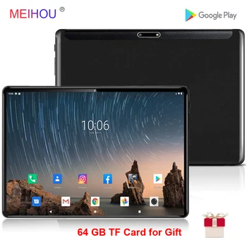 شراءتابلت 10 بوصة 4GB RAM 64GB ROM 5.0M كاميرا مزدوجة أندرويد 9.0 2.5D شاشة HD من الزجاج المقسى جوجل بلاي اللوحي 10.1