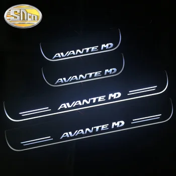 

SNCN Waterproof Acrylic Moving LED Welcome Pedal Car Scuff Plate Pedal Door Sill Pathway Light For Hyundai Elantra Avante MD