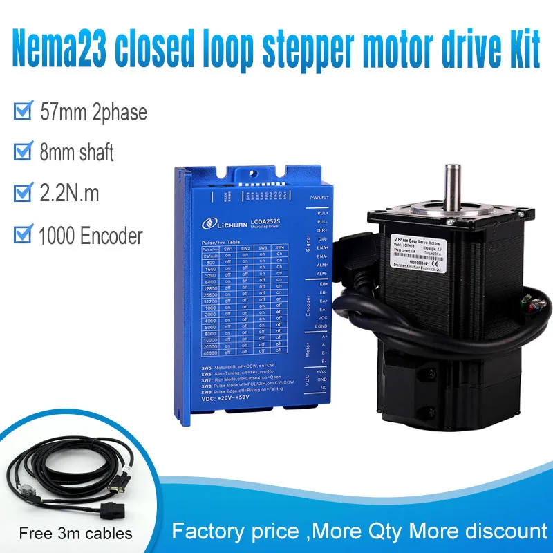 

57 Hybrid Closed-loop Stepper Motor Driver 2.2nm LC57H280+LCDA257S step motor driver closed loop motor for mask machines