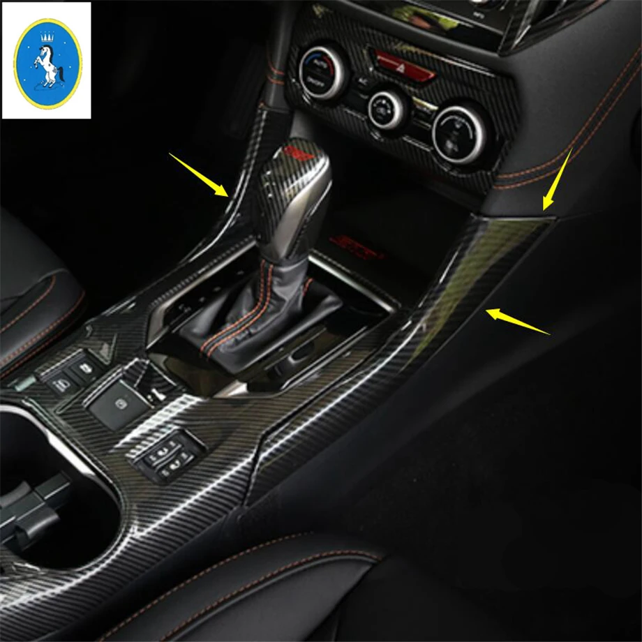 Yimaautotrim авто аксессуар центр управления шестерней панель переключения передач полоса крышка отделка Подходит для Subaru XV Crosstrek