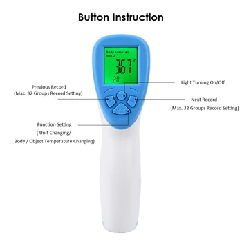 

Digital Thermometer Infrared Baby Adult Forehead Non-contact Infrared Thermometer With LCD Backlight Termometro Infravermelh