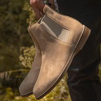 

Men's Shoes New for 2020 High Quality Men Ankle Boot Male Vinage Classic Dress Chelsea Winter Zipper Boot Size Shoes 38-48 HA319