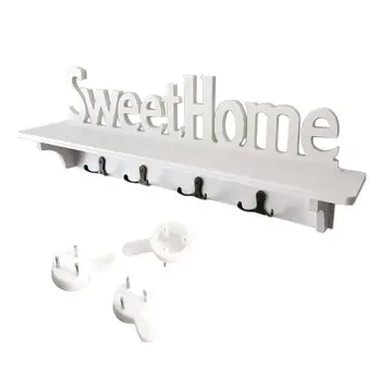 

Coat Rack Wall Mounted Wall Coat Hooks with Decorations Entryway Coat Racks Shelf with 4 Hooks