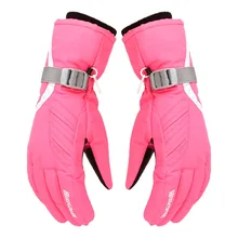 Теплые перчатки, зимние детские ветрозащитные перчатки для катания на лыжах и сноуборде, зимние лыжные перчатки для холодной погоды, женские теплые водонепроницаемые ветрозащитные перчатки