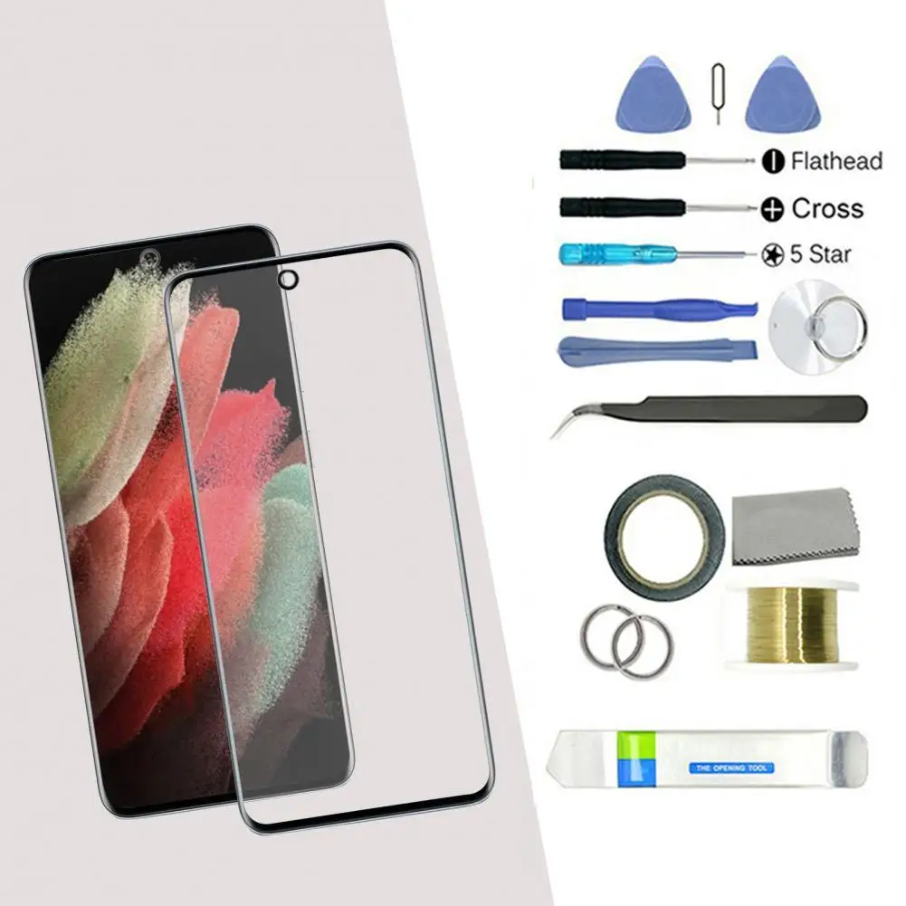

Ultra Anti scratch Outer Front Glass Cover Lens Screen Precise Repair Tool Kit For Galaxy S21/S21 Plus/S21