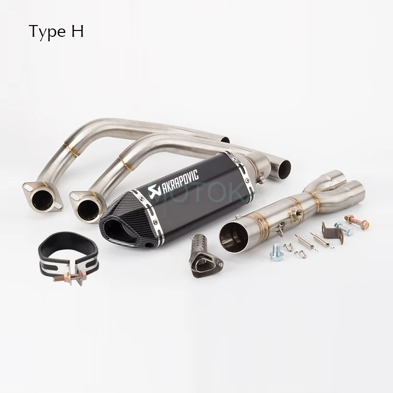 Слипоны для Yamaha MT07 FZ07- mt-07 FZ-07 Tracer- XSR70- мотоцикл Akrapovic выхлопные системы - Цвет: MT07 Exhaust H