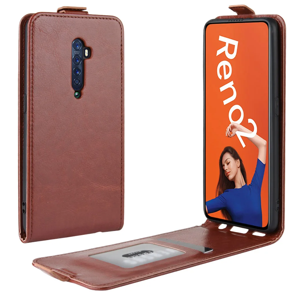 

Retro Vertical Flip Leather Cover for OPPO Realme 5 Pro Reno 2 A9 2020 Up Down Leather Case for OPPO A5 2020 A11 Phone Bag Cover