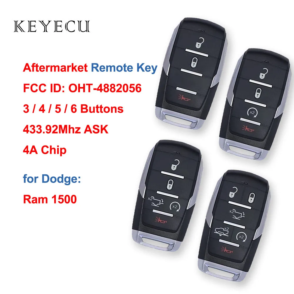 Запасные части от Keyecu флэш-микросхема 433 92 МГц ASK PCF7939M / HITAG AES 4A для Dodge Ram 1500 2019 2020 |
