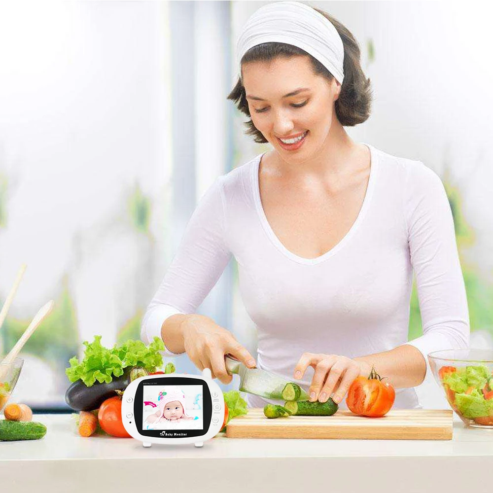 IMPORX, новинка, 3,5 дюймов, 2,4 ГГц, беспроводной цветной ЖК-дисплей, цифровой детский монитор, высокое разрешение, ночное видение, детская няня, камера безопасности