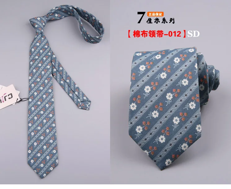 New Mens Ties Neck Cotton Floral Tie For Men Women Skinny Neck Tie For Wedding Casual Neckties Classic Suits Slim Neck Ties 7cm