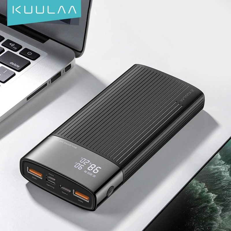 KUULAA power bank 20000mah powerbank for xiaomi redmi note 10 Quick Charge 3.0 PD fast charging portable charger for poco x3 f3 powerbank for phone