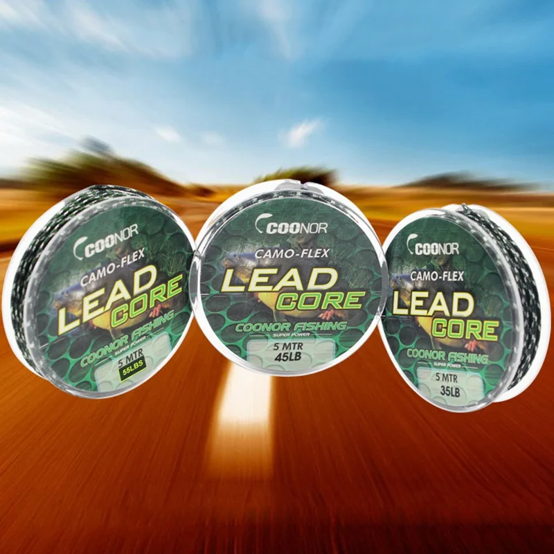 

1 Pcs 5m Fishing Line Lead core 35lb 45lb 55lb Carp Fishing Braided Line Hair Rigs Hook Link Lead Core Tackle Fishing Supplies