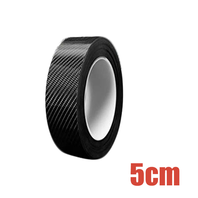 Carbon Fiber Protector Strip Sticker Auto Bumper Door Sill Protection Anti-stepping Car Decoration Tape 3D