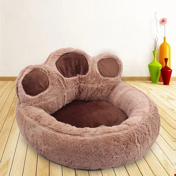

New Warm Pet Bed Dog House Dogs Bed Cat Nest Cave Puppy Cats Sofa Pets Mat Dog Paw Shape Pet Kennel Cat House 4 Colors Pet Beds